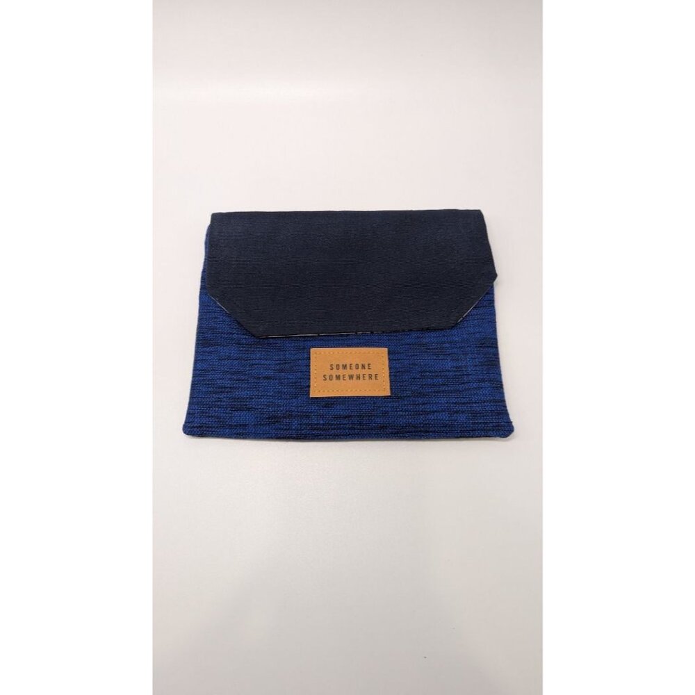 Someone Somewhere Blue Foldover Travel Pouch